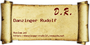 Danzinger Rudolf névjegykártya